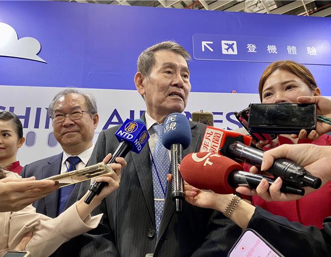 中华航空董事长谢世谦出席2024 ITF台北国际旅展。（蔡明亘摄）