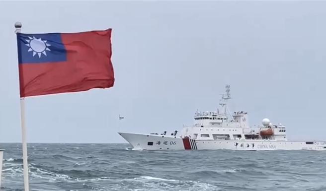 图为海巡舰侦监金门海域海警船及公务船资料画面。(海巡署提供)