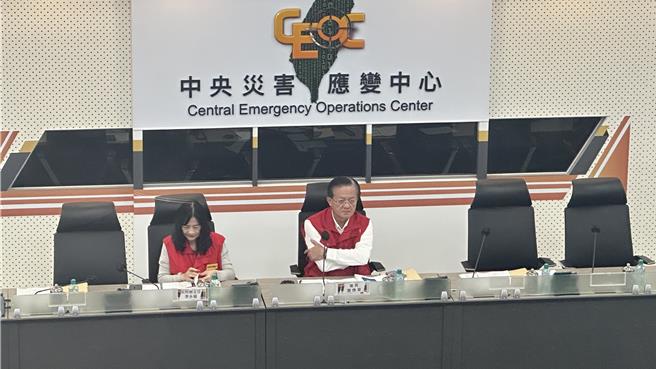 中央災害應變中心今日下午2時30分召開第9次工作會報，著重在災後救援、復建工作。（賀培晏攝）