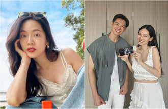 曾之喬臨盆倒數「巨肚現形」 開深V藏不住美胸