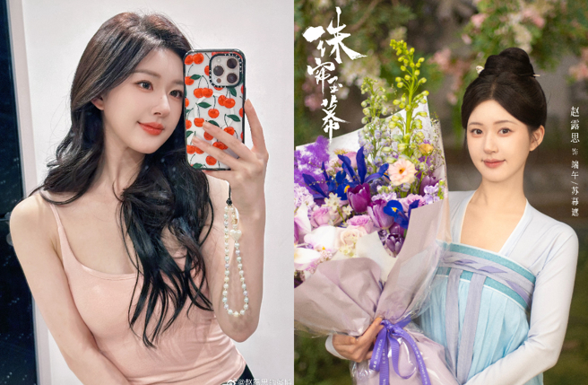 赵露思新剧《珠帘玉幕》收视不错，广受好评。（图／微博）