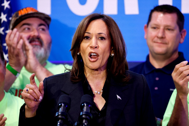 美国副总统、民主党总统落选人贺锦丽。（资料照／路透社）