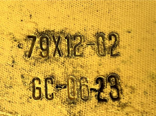 氣象資料浮標上印有79X12-02及GC-0223字樣。（東部海岸國家風景區管理處提供／蕭嘉蕙台東傳真）