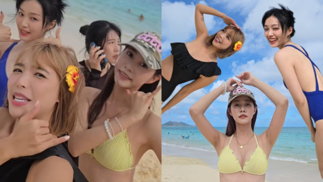 三位射手女神合体，香辣画面曝光。（图／翻摄自 IG）