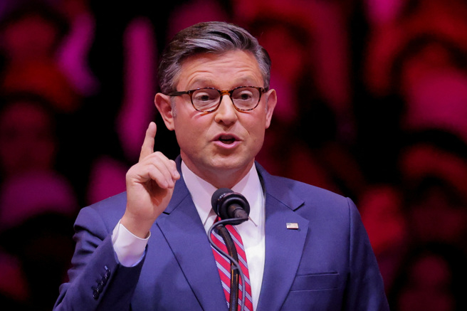 美国眾议院共和党籍议长强生失言，引来民主党炮轰。（图／路透社）