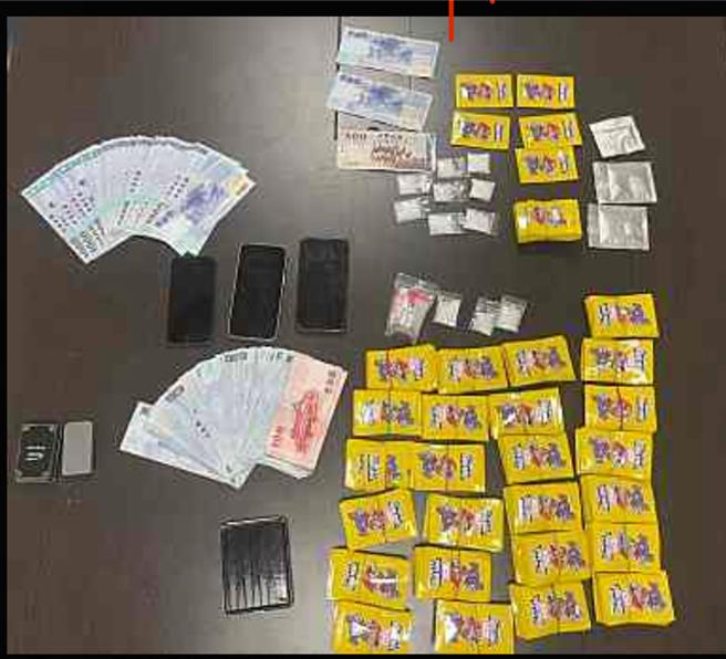 中市警二分局查获以陈姓主嫌为首的贩毒集团组织，全案依违反《毒品危害防制条例》起诉。（中市警二分局提供／冯惠宜台中传真）