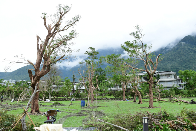 位在花蓮的慈濟精舍，園區被康芮大舉破壞。（翻攝劉清煌臉書）