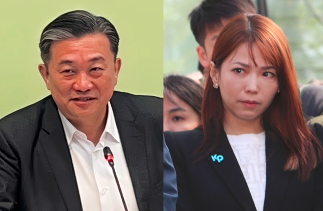 王定宇(左)炮口指向白营，突然提起吴欣盈被质疑双重国籍一事，被陈智菡(右)秒打脸。（合成图／示意图／资料照）