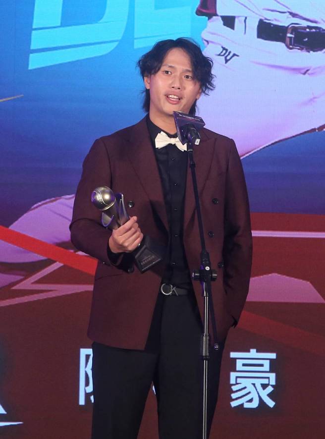 乐天桃猿陈柏豪。（赵双杰摄）