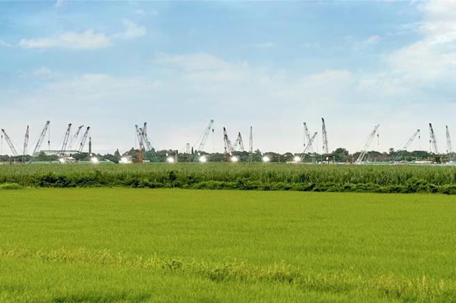 台积电位于嘉科的先进封装厂已在如火如荼兴建中。图／业者提供