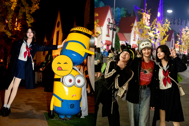 陈妍希儿子「小星星」偷偷躲在黄色小小兵后面。（图／翻摄自陈妍希 ）