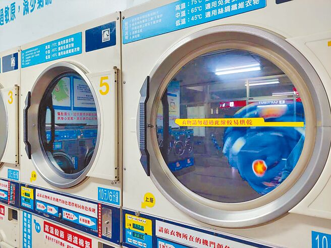 新北市目前有342家自助洗衣店，新北市環保局每年平均接獲97件噪音陳情，2021年至2024年9月，累計裁罰29萬7000元。示意圖，非遭裁罰的自助洗衣店。（陳慰慈攝）