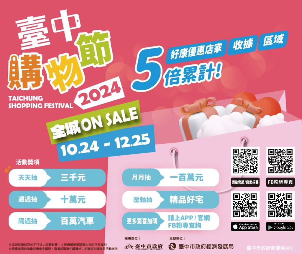 全城On Sale！ 2024台中購物節10／24-12／25盛大登場