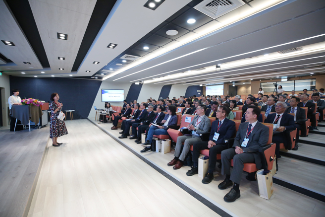 全台私立大學協進會31所會員學校的校長、副校長與相關主管齊聚交流私校發展特色，及因應高教政策影響等重要議題。(照片/靜宜大學提供)