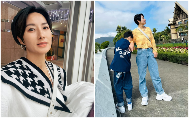 前港姐曾瑞珊在2020年移居台湾，并在5月时捐出200公分小肠给儿子，完成「活体小肠移植」。（图／摄自FB@龙妈日记）