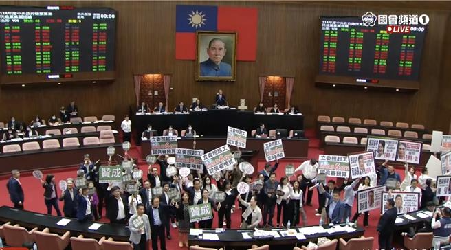 院会表决114年中央政府总预算是否付委，最终蓝白党团提案通过。（资料照）