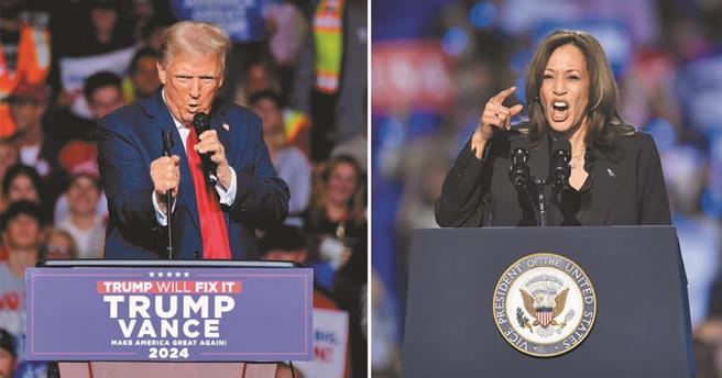 美国总统大选持续胶着，目前完全无法看出谁胜谁负。(合成图／路透)