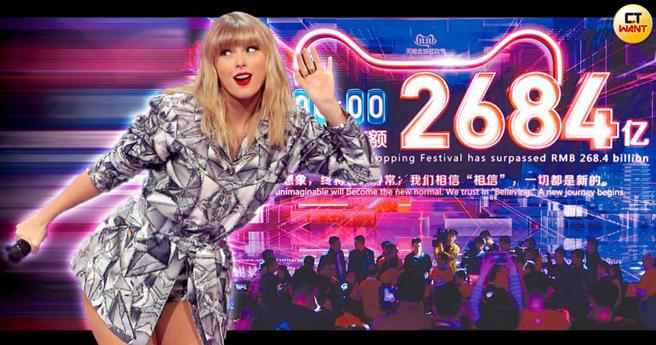 阿里巴巴在2019年的双11晚会请到泰勒丝开唱。（图／中新社、新华社）