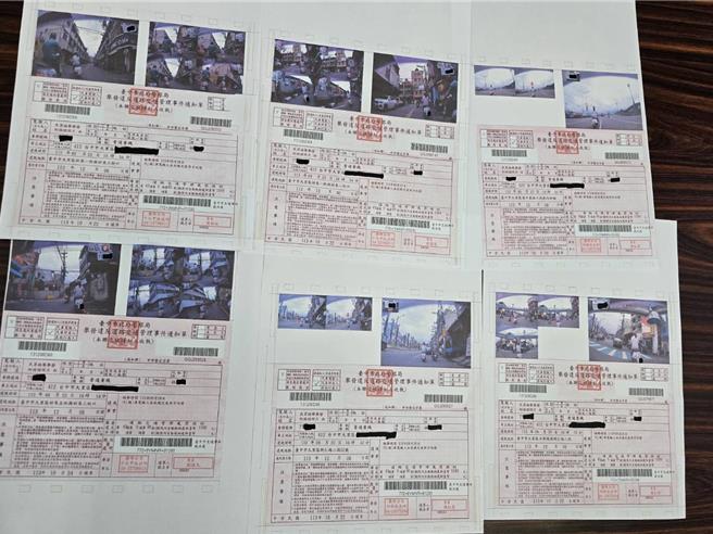 台中1名大學生9月間騎機車外出在同一路段遭人惡意跟拍檢舉，連續接到6張罰單，違規行為皆為未依規定使用方向燈，家長憤而向台中市議員江和樹投訴。（民眾提供／馮惠宜台中傳真）