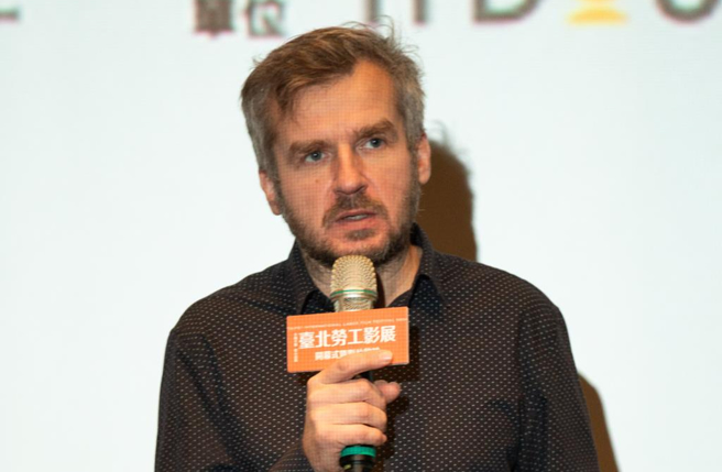 《時尚過後》Jaak Kilmi導演來台參與開幕式，他也很興奮能有機會看到台灣各類與勞動相關的影像作品。（圖／電影戲劇業職業工會）