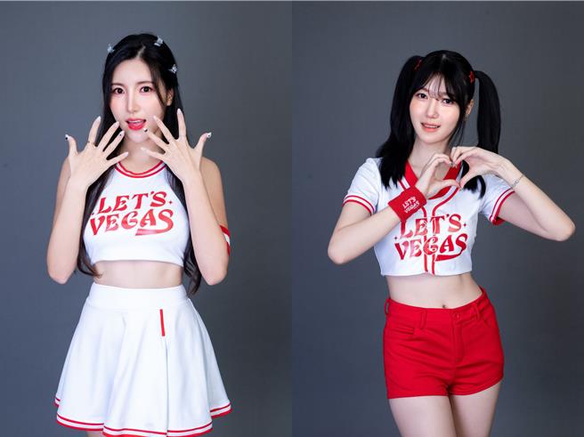 南珉貞（左）跟妹妹南至苑合體拍廣告。（拉斯維加斯娛樂城提供）