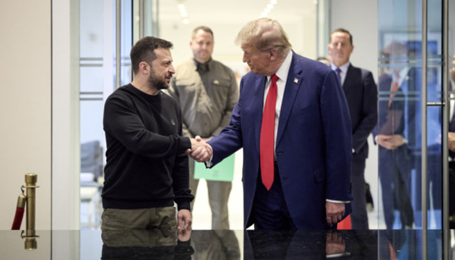 泽伦斯基9月访美与川普会面，但气氛并不算融洽。如今川普再次当选，乌克兰将面临更困难的局面。（图／美联社）