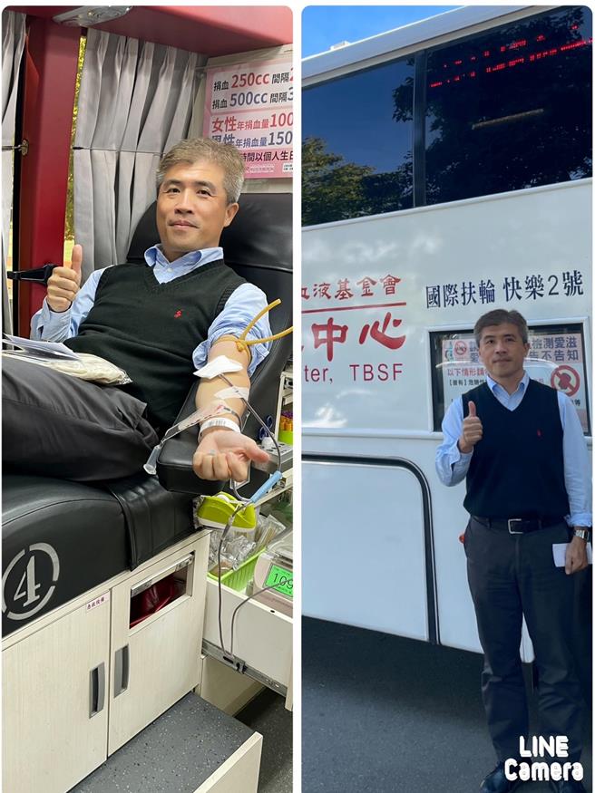 024年11月7日苗栗縣／竹南君毅中學再次與新竹捐血中心攜手，於校園內舉辦捐血活動。(君毅高中提供／呂麗甄苗栗傳真）