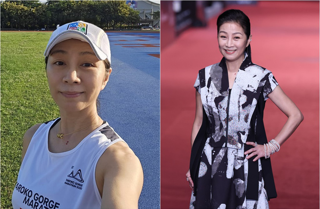 方文琳大方頂素顏跑步。（圖／中時資料照、方文琳Instagram）