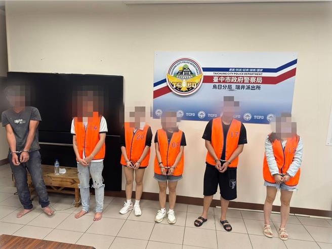 大肚区游园路某民宅，有外籍移工承租夹娃娃机店面为掩饰，经营色情应召站，乌日警分局日前获报后一检查获，并将黄姓负责人、3名马夫与3名小姐，依法移送。（乌日警分局提供／冯惠宜台中传真）