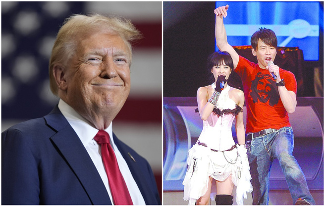 蔡依林、陶喆18年前合唱的歌曲＜今天妳要嫁给我＞，被解读为疑似暗示川普当选。（图／美联社、中时资料照）