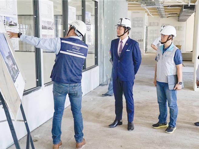 新竹市政府表示，香山综合休閒运动馆截至今年11月3日工程实际进度约92.9％，预计今年底前完工。（新竹市政府提供／王惠慧新竹传真）