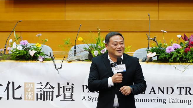 國立台灣史前文化博物館長蔡政良致詞。（讀者提供／蔡旻妤台東傳真）