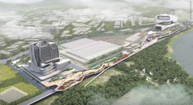 銀河灣計畫將引領新北未來的發展脈動(3D示意圖)。(圖/新北市政府)