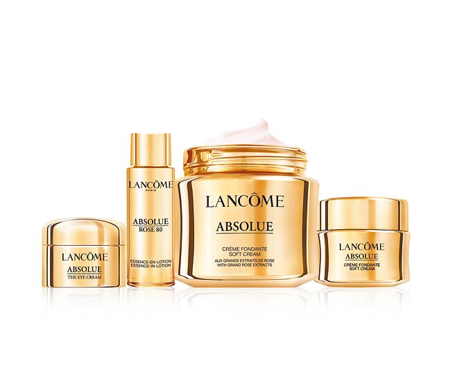 新光三越高雄左营店限量LANCOME完美玫瑰乳霜组，原价2万163元，特价1万1520元（57折）。（新光三越提供）