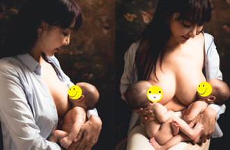 「资生堂千金」哺乳写真太美！李宓亲喂双胞胎画面喷母爱