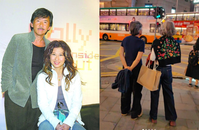 网友捕获野生林子祥、叶蒨文现身香港街头。（图／中时资料照、小红书）