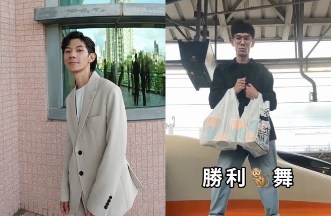 八曜和茶北上展店掀排隊人龍，網紅「學長」直接搭高鐵衝新竹買。（圖／翻攝自@benson34583 IG）