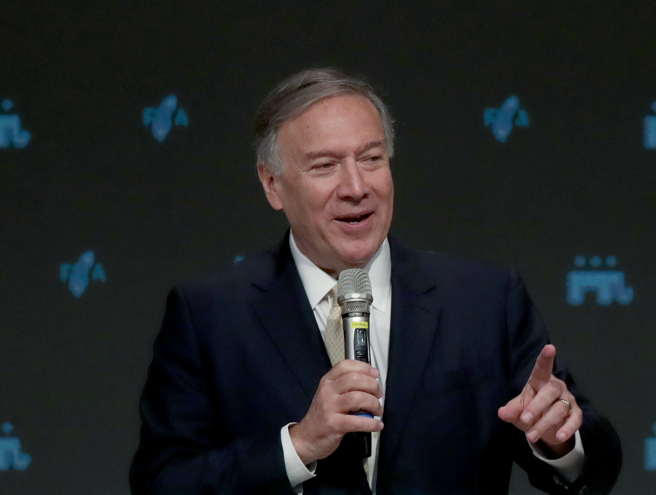 美國總統當選人川普在X上發文表示，友台立場鮮明的前國務卿蓬佩奧不會入閣。圖為蓬佩奧先前訪台資料照。（中時資料照，陳君瑋攝）