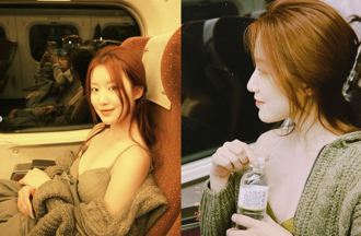 舒華超兇身材不藏了！ 回台「高鐵低胸穿搭」洩邪惡視角 