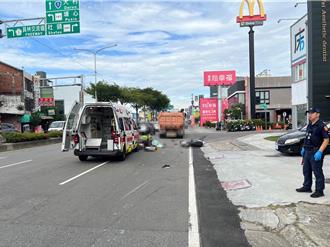 彰化驚悚車禍！砂石車追撞機車 女騎士遭捲車底輾斃