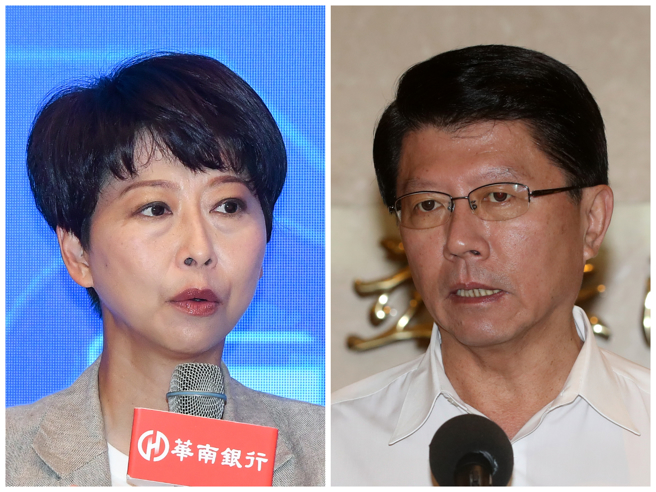 民进党立委陈亭妃（左）、国民党立委谢龙介（右）。（中时资料照合成）