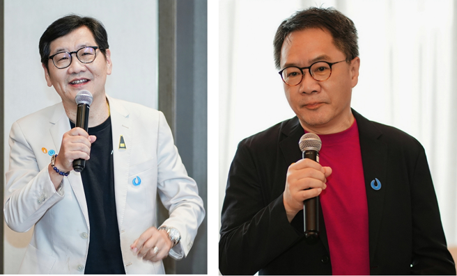 第25届金手指奖的评审团主席张志浩(左) 、副主席黄逸甫。（图/大会提供）