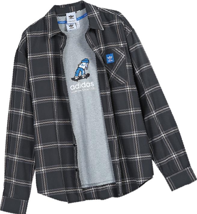 天母SOGO adidas长袖衬衫特价1690元、短袖上衣特价1352元、休閒长裤特价2792元。（SOGO提供）