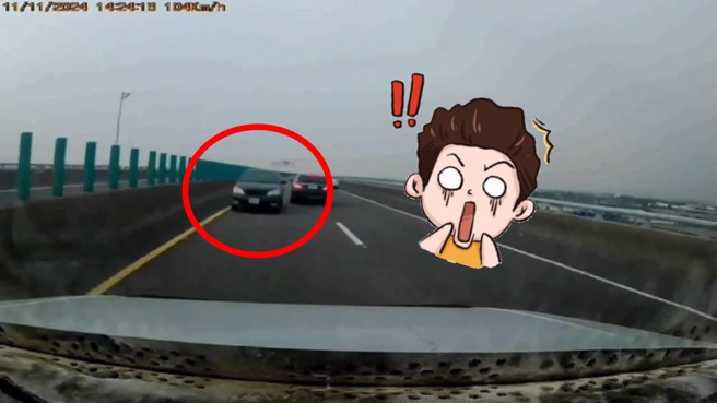 国道3号一名年约82岁的陈姓男子今11日下午2时24分因精神状况不佳，驾驶自小客车在台88快速道路潮州端误入国道3号竹田系统，竟然在北向车道逆向驶行，引发一起交通事故。（图／简铭柱翻摄）