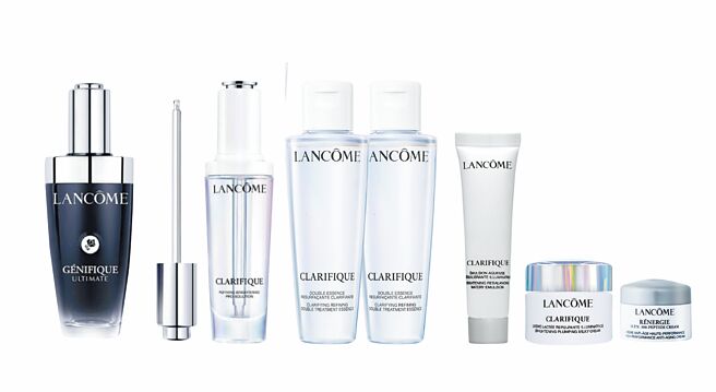 SOGO復興館LANCOME嫩亮雙星組，價值1萬4434元、優惠價9180元，限量20組，全台獨家加贈1000元SOGO電子商品券，限20份。（SOGO提供）