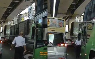喬車禍帶上「它」Follow Me？ 客運司機秒跳上車險釀禍
