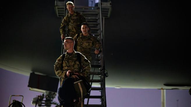    美空軍首支常設KC-46A遠征空中加油中隊人員，已抵達中東部署。（取自DVIDS網站）