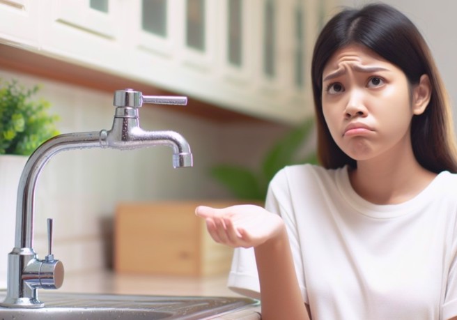 台中11行政区注意！这天「停水36小时」，22万户受影响。（示意图，AI生成图）