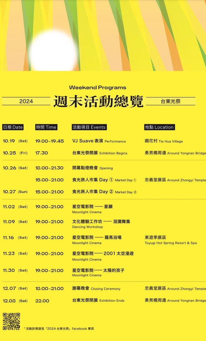 活动详见"台东光祭 Taitung Light Festival "FB粉丝专页(图/臺东县政府提供)