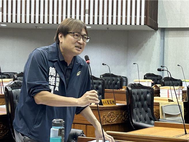 台东县议员简维国。(蔡旻妤摄)